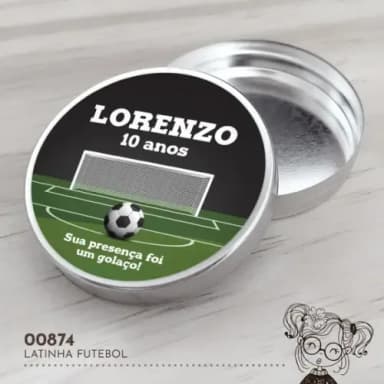 Latinha Adesivada Futebol - 00874