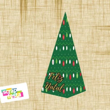 Caixa Pirâmide Cone Festa Natal