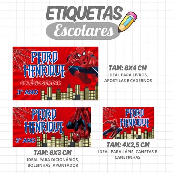 60 Etiquetas Personalizadas