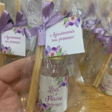 Lembrancinha Casamento Aromatizador Floral Rosa e Lilás
