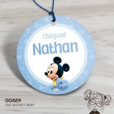 Tag Redonda Mickey Baby - 00889