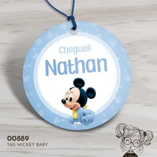 Tag Redonda Mickey Baby - 00889
