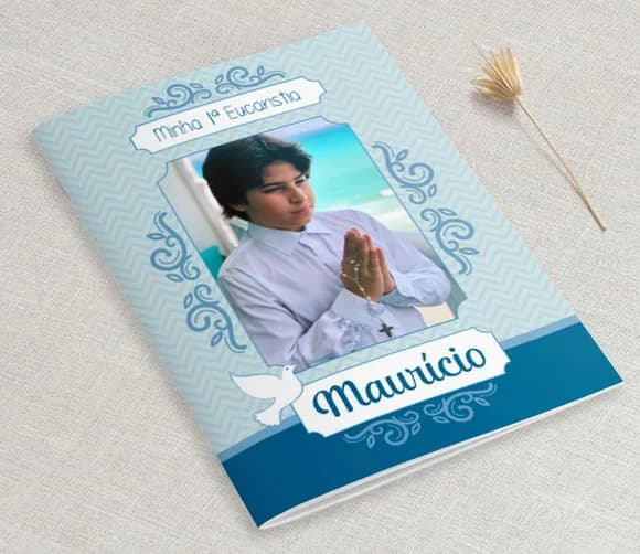 Lembrança Comunhão Com Fotos - Livrinho De Orações 10x15 Cm