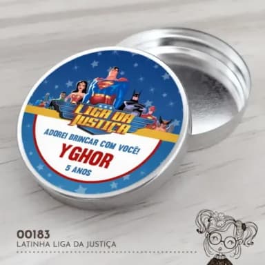 Latinha Adesivada Liga da Justiça - 00183
