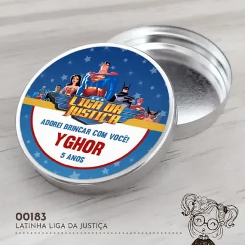 Latinha Adesivada Liga da Justiça - 00183