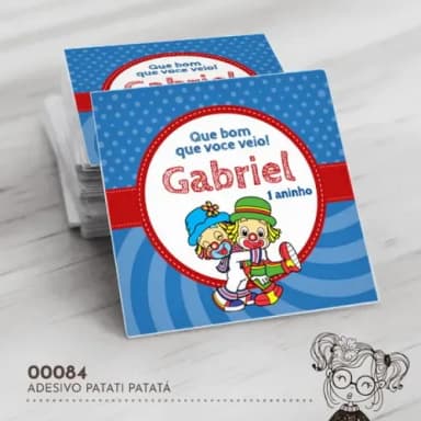 Adesivo Quadrado Patati Patatá - 00084
