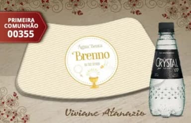 Rótulo Crystal Vip Primeira Comunhão - 00355
