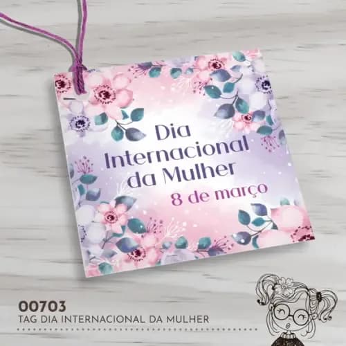 Tag Quadrada Dia Internacional da Mulher - 00703