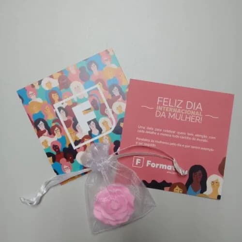 Brinde Corporativo Dia da Mulher Sabonete c/ Card