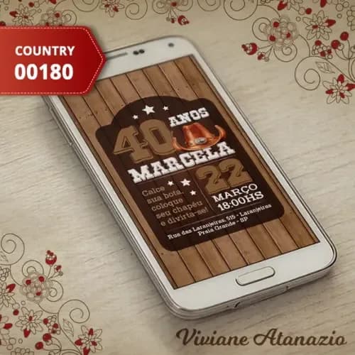 Convite Digital Country - 00180