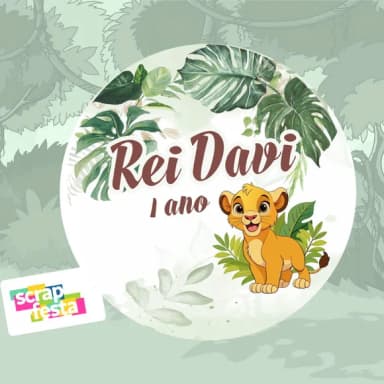 Sousplat de Papel Personalizado Festa Leão Safari