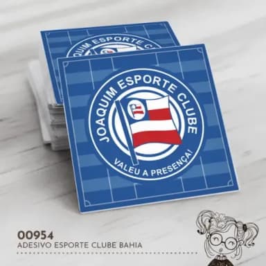 Adesivo Quadrado Esporte Clube Bahia - 00954