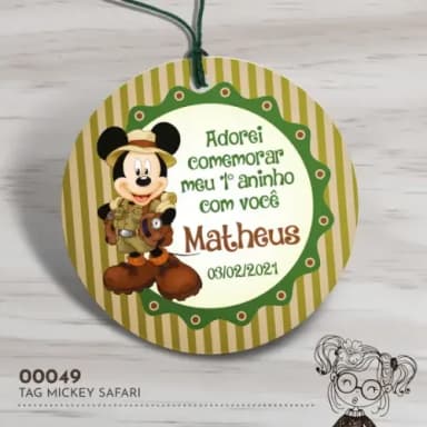 Tag Redonda Mickey Safari - 00049