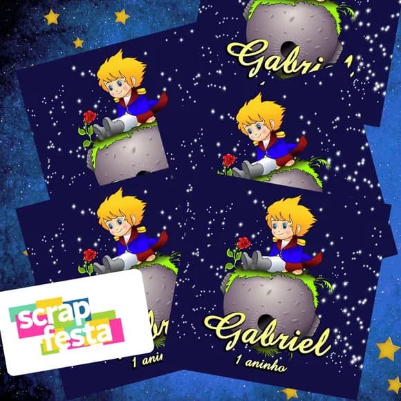 Adesivo Personalizado Quadrado 10x10 O Pequeno Príncipe