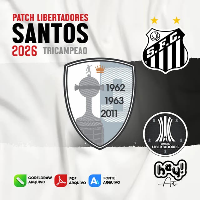 Patch Vetor Badge Santos Libertadores 2026