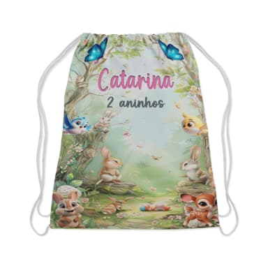 Mochilinha Personalizada Jardim Encantado