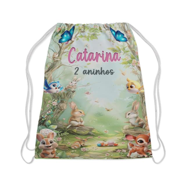 Mochilinha Personalizada Jardim Encantado