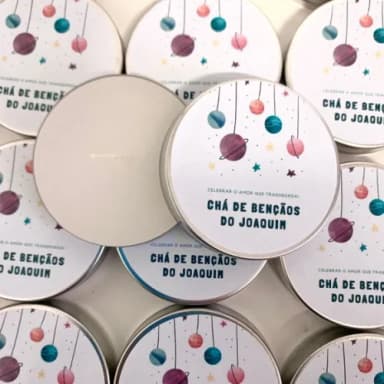 Lembrancinha Maternidade vela aromática Espaço