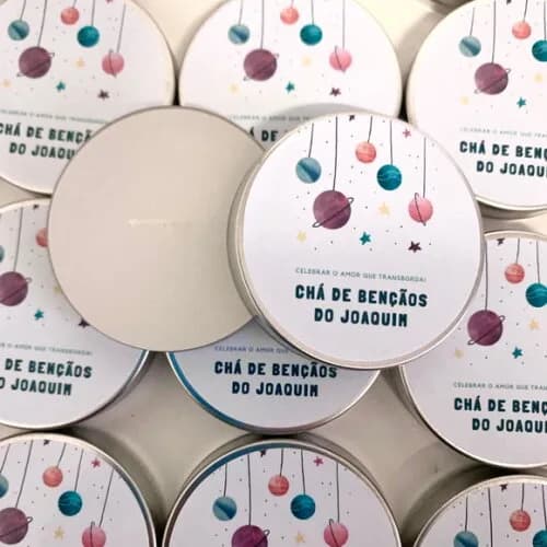 Lembrancinha Maternidade vela aromática Espaço
