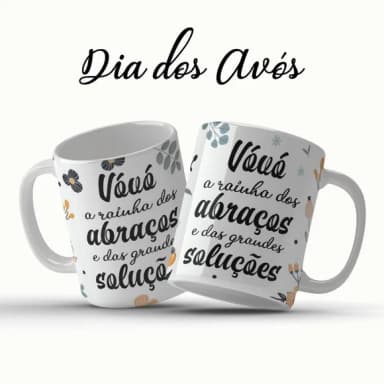 Caneca Vovó Rainha dos Abraços