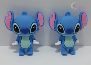 Pingente Lilo Stitch de Borracha - 5,3cm - Pct C/2 Unidades