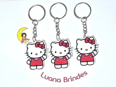 Chaveiro Hello Kitty Acrílico Pacote com 10 Unidades