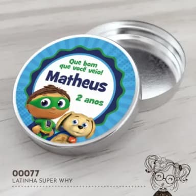 Latinha Adesivada Super Why - 00077