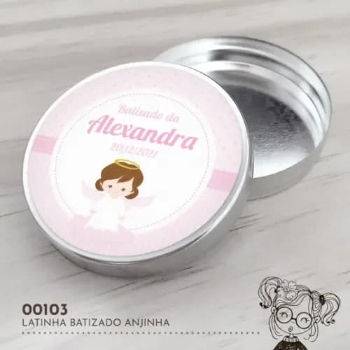 Latinha Adesivada Anjinha - 00103