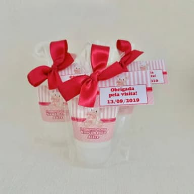 Lembrancinha Maternidade Hidratante Ursinha Rosa e pink