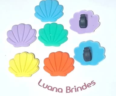 Pins para Cadarço Concha Emborrachado Pacote com 5 Unidades