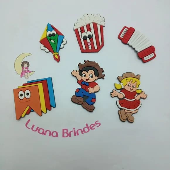 Kit Aplique Festa Junina 4cm 6 Unidades