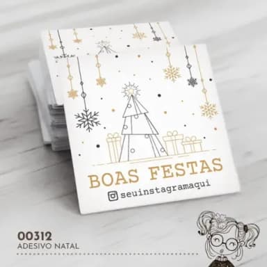 Adesivo Quadrado Natal - 00312