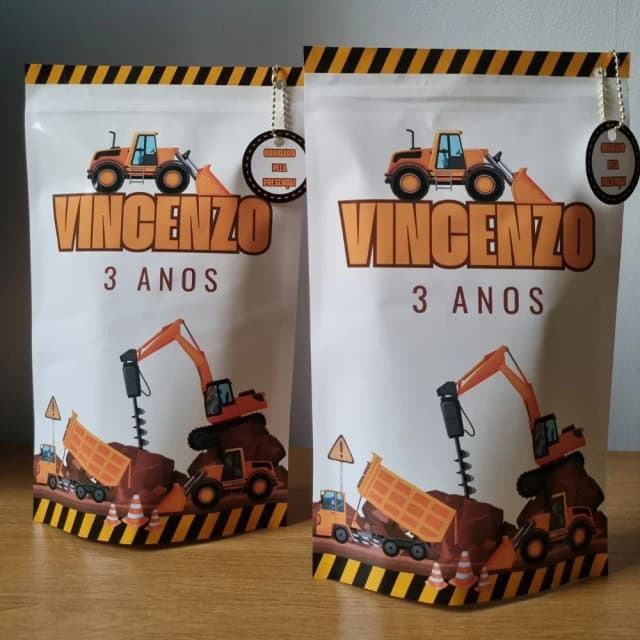 Saquinho Zip Lock 16x26 Lembrancinha construtor