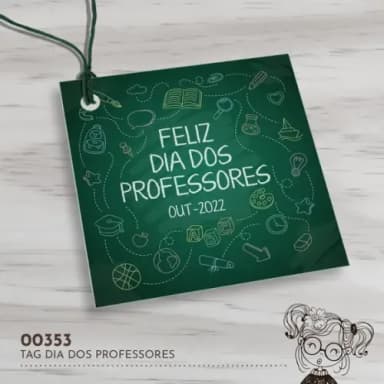 Tag Quadrada Dia dos Professores - 00353