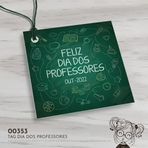 Tag Quadrada Dia dos Professores - 00353