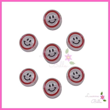 Carinha Feliz Translucida c/furo Passante -Pct c/6 Unidades