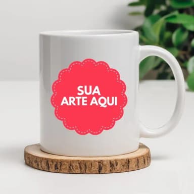 10 Canecas Cerâmica Personalizada 350ml - Produção Rápida