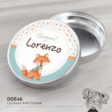 Latinha Adesivada Raposinha - 00846