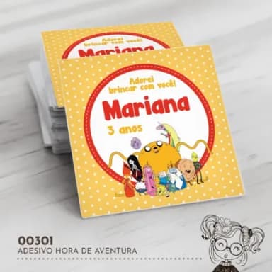 Adesivo Quadrado Hora de Aventura - 00301