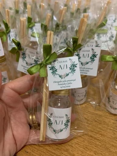 Lembrancinha Casamento Aromatizador Floral Verde