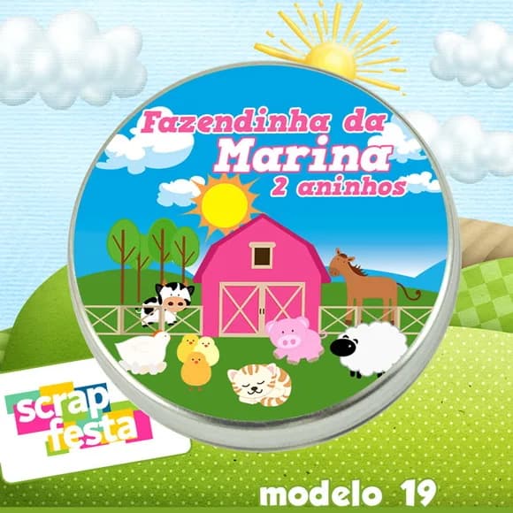Latinhas Personalizadas Festa Fazendinha Menina Rosa