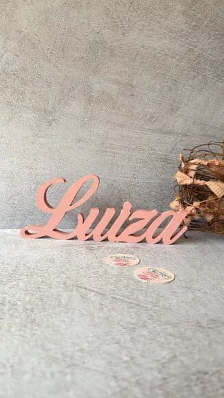 Linha Cursiva -letras Decorativas em mdf Quarto de Bebê