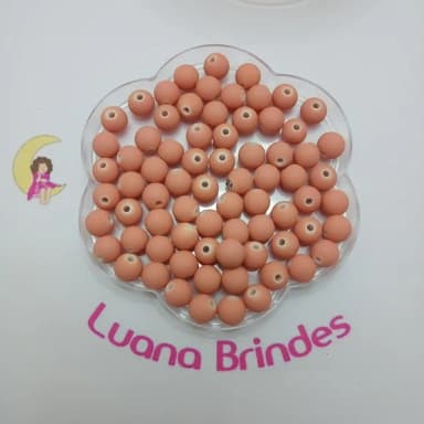 Bolinha Emborrachada Salmon 10mm Pct 100 Unidades