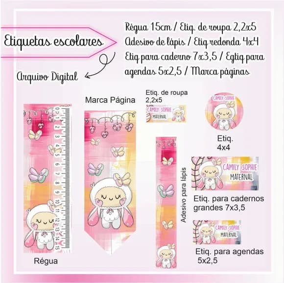 60 Etiquetas Escolares