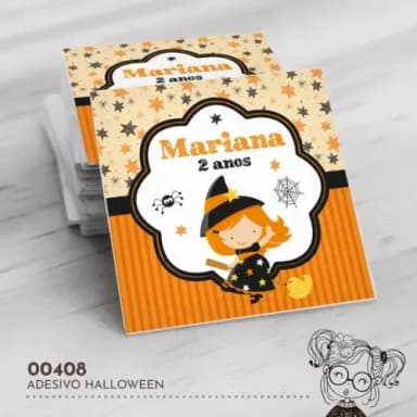 Adesivo Quadrado Halloween - 00408