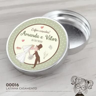 Latinha Adesivada Casamento - 00016