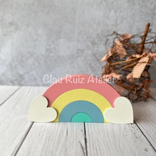 Arco Íris de Mesa Decoração Bebê Chuva de Amor