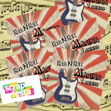 Adesivo Personalizado Quadrado 5x5 Rock'n Roll