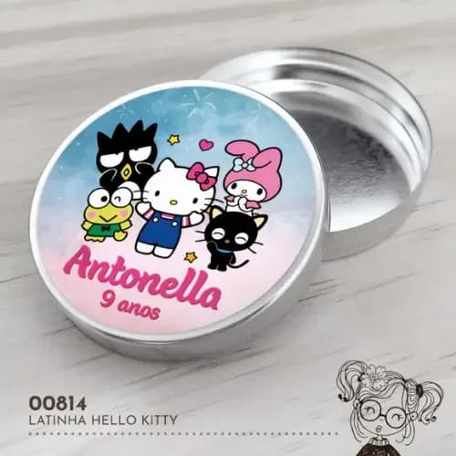 Latinha Adesivada Hello Kitty - 00814
