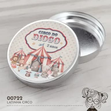 Latinha Adesivada Circo - 00722